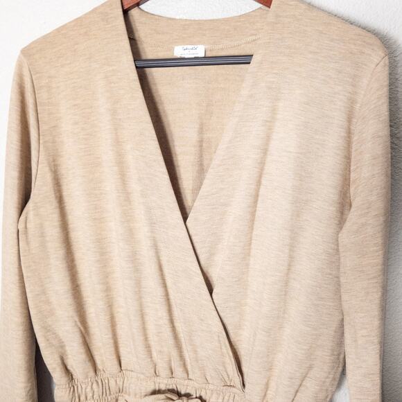 Splendid Knit Jumpsuit Beige Size Medium Neutral Minimalist Loungewear - Picture 3 of 9